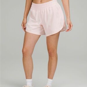 Lululemon Track mid-rise lined shorts with side zipper pockets/ like new/sz 10